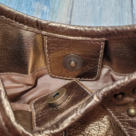 Fortuna by Valentino Gold Studded Purse. - Picture 9 of 12